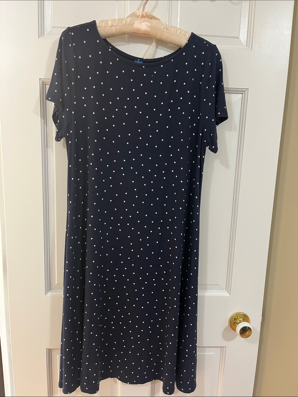 Old Navy navy polka dot dress tall